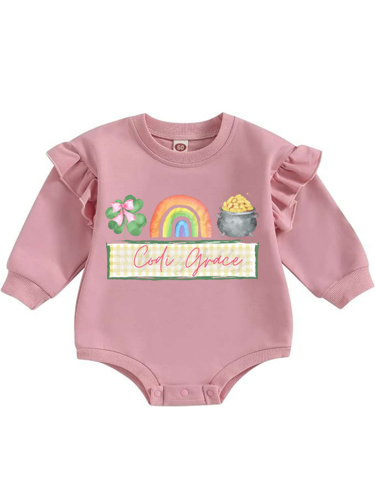 Personalized Rainbow Long Sleeve Bubble