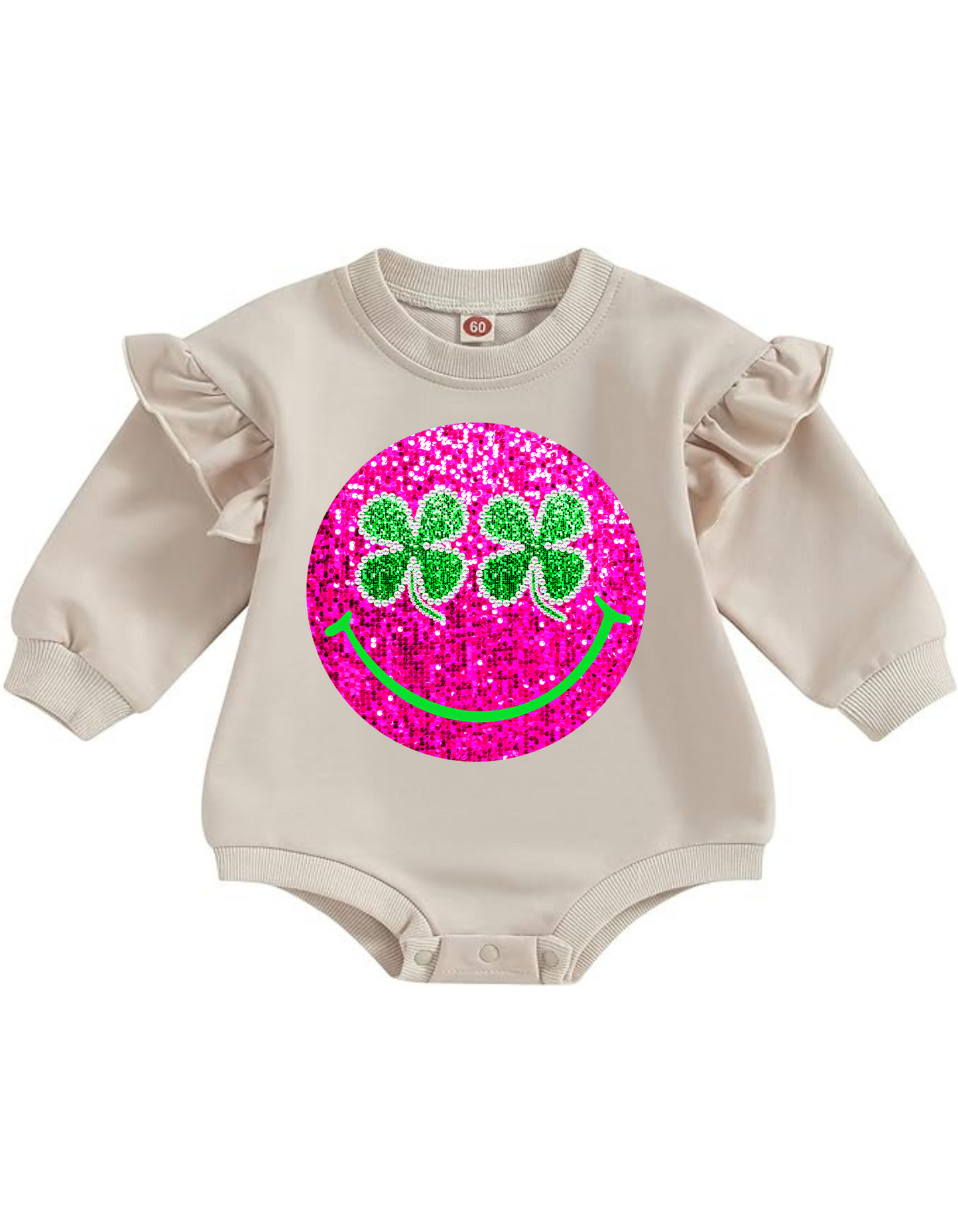 St.Patricks Day Smiley Long Sleeve Bubble