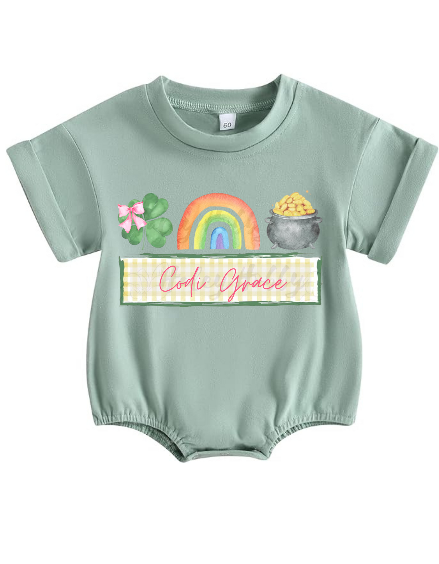 Personalized Rainbow Short Sleeve Buuble