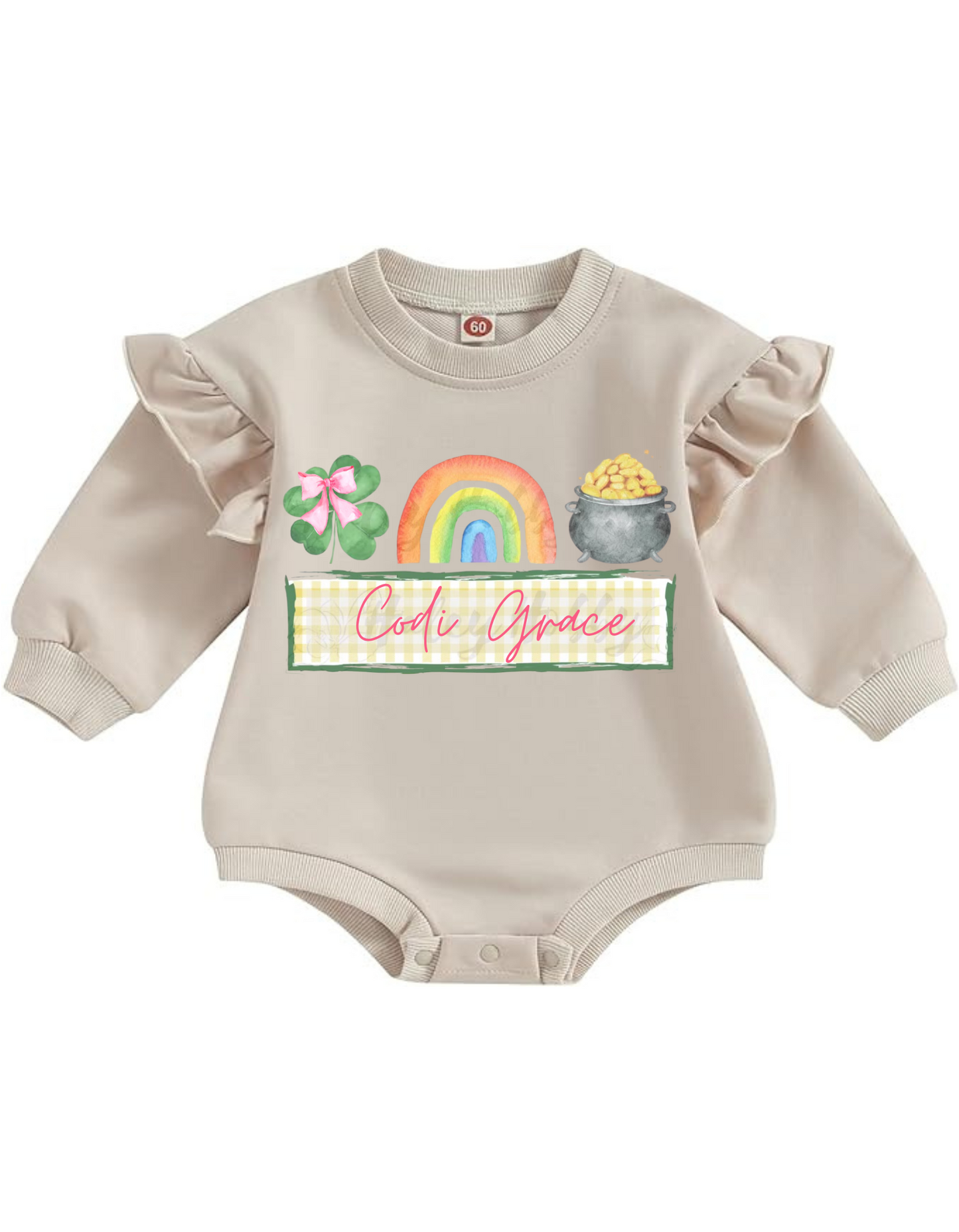 Personalized Rainbow Long Sleeve Bubble