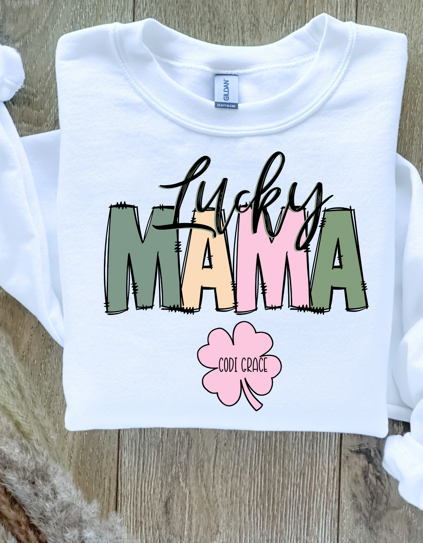 Personalized Lucky Mama Sweatshirt