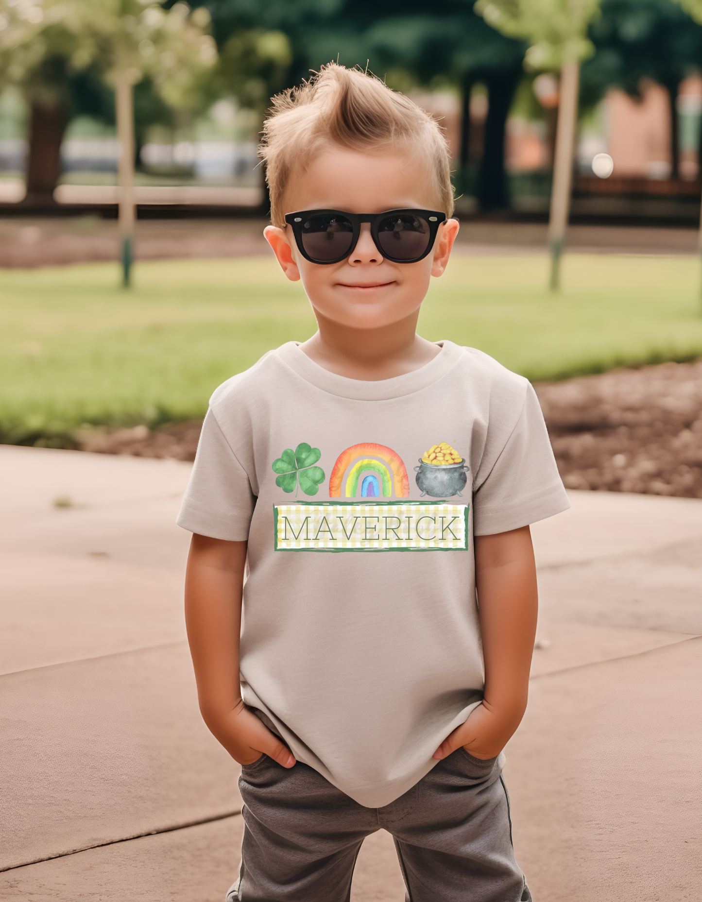 Toddler Boy Personalized Pot Of Gold Tee