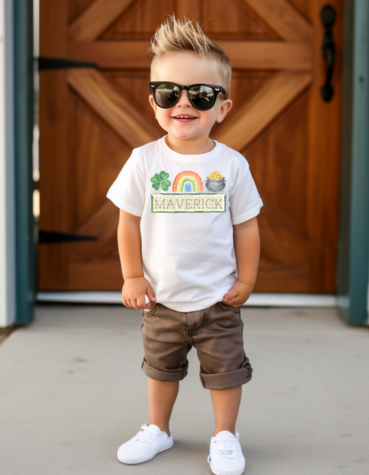 Toddler Boy Personalized Pot Of Gold Tee