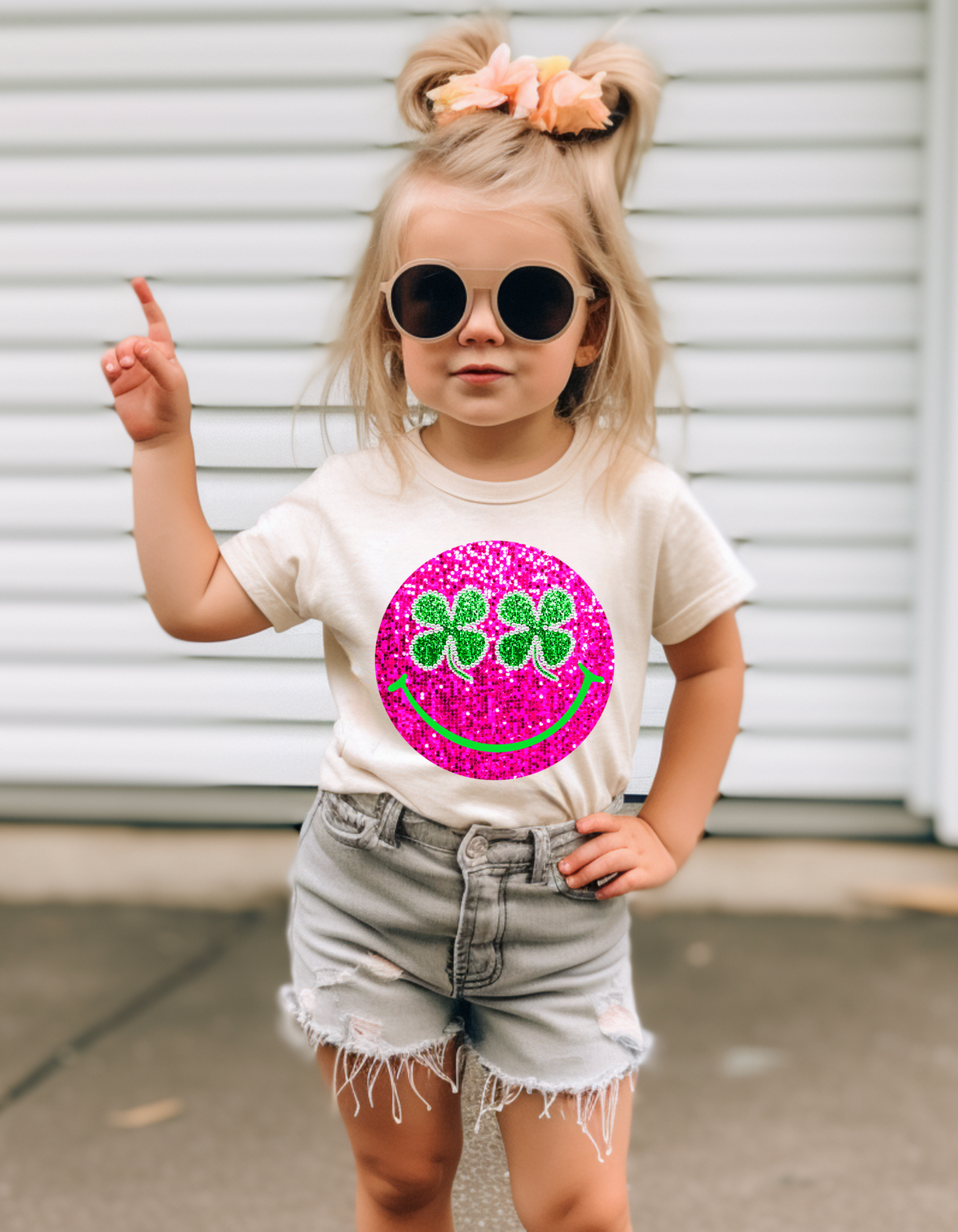 Toddler Girl St.Patricks Smiley Tee