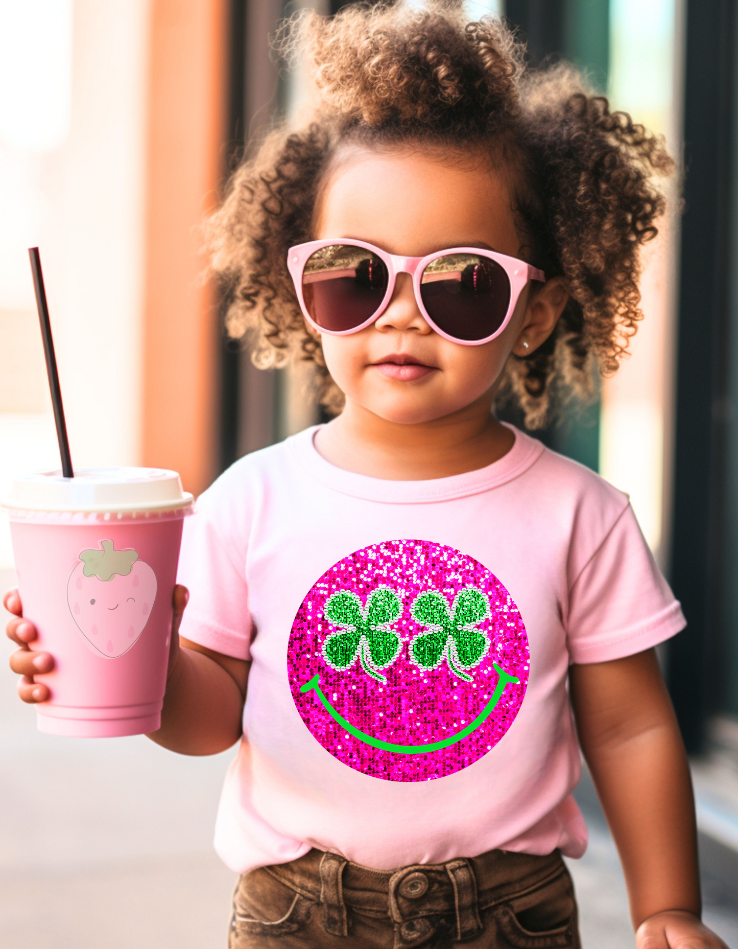 Toddler Girl St.Patricks Smiley Tee