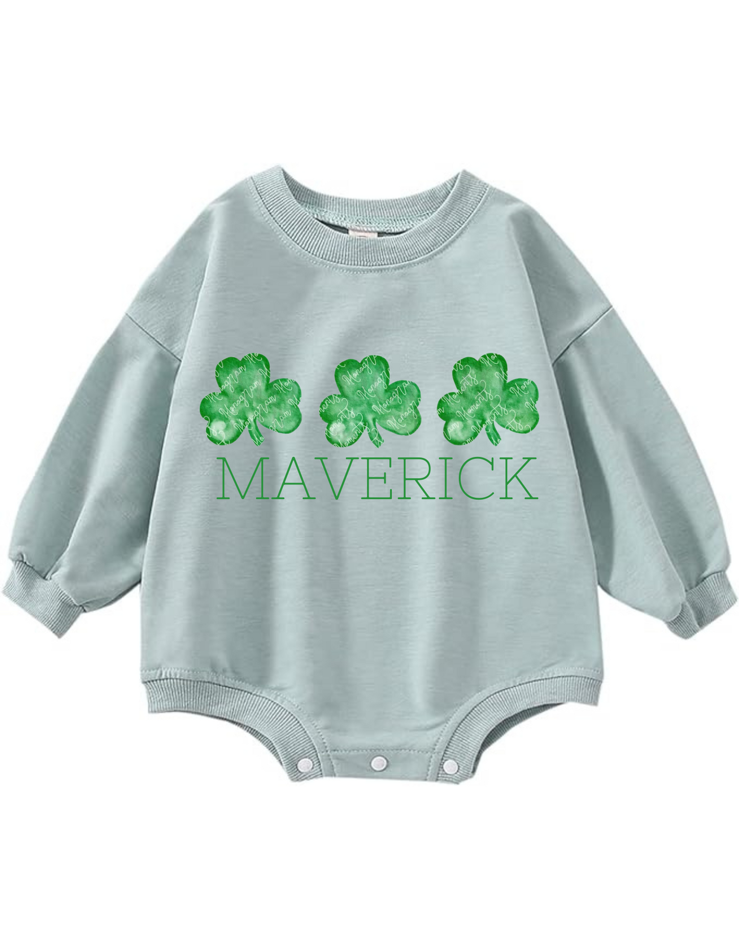 Personalized Clover Long Sleeve Bubble